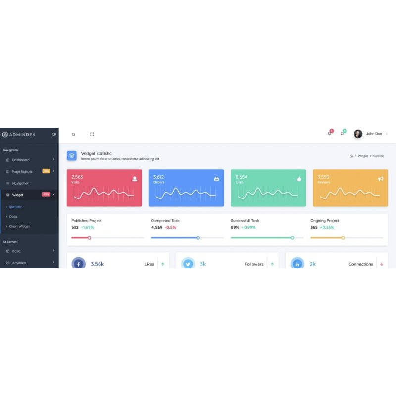 Jual Template Admindek HTML Dashboard | Shopee Indonesia