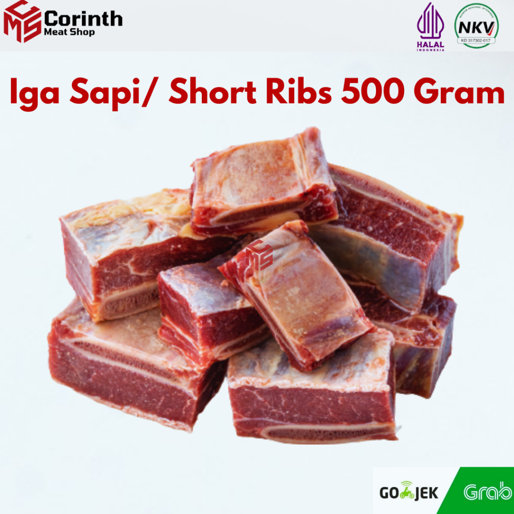 Jual Daging Iga Sapi Aus 100 Halal Import Beef Short Ribs Aus 500gr