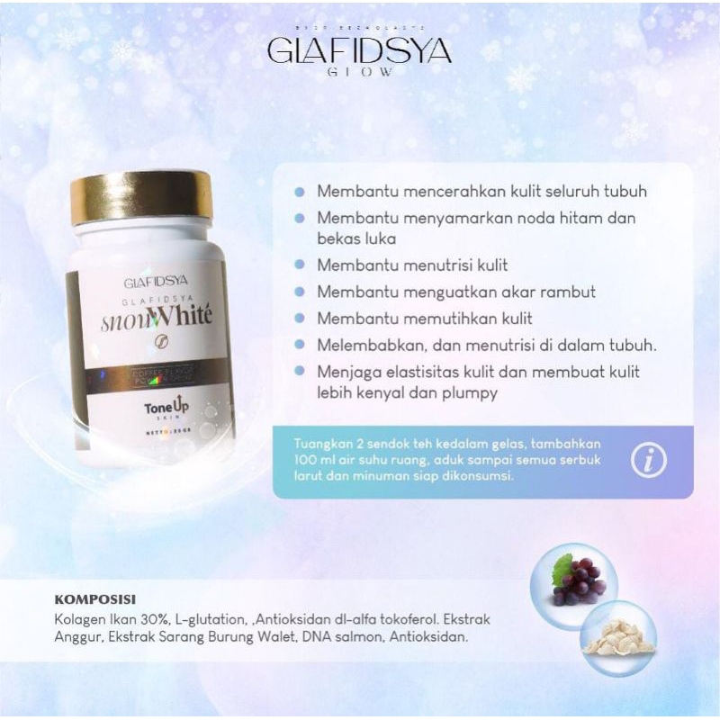Jual GLAFIDSYA SKINCARE SNOW WHITE GLAFIDSYA SNOW WHITE DR GLADYS