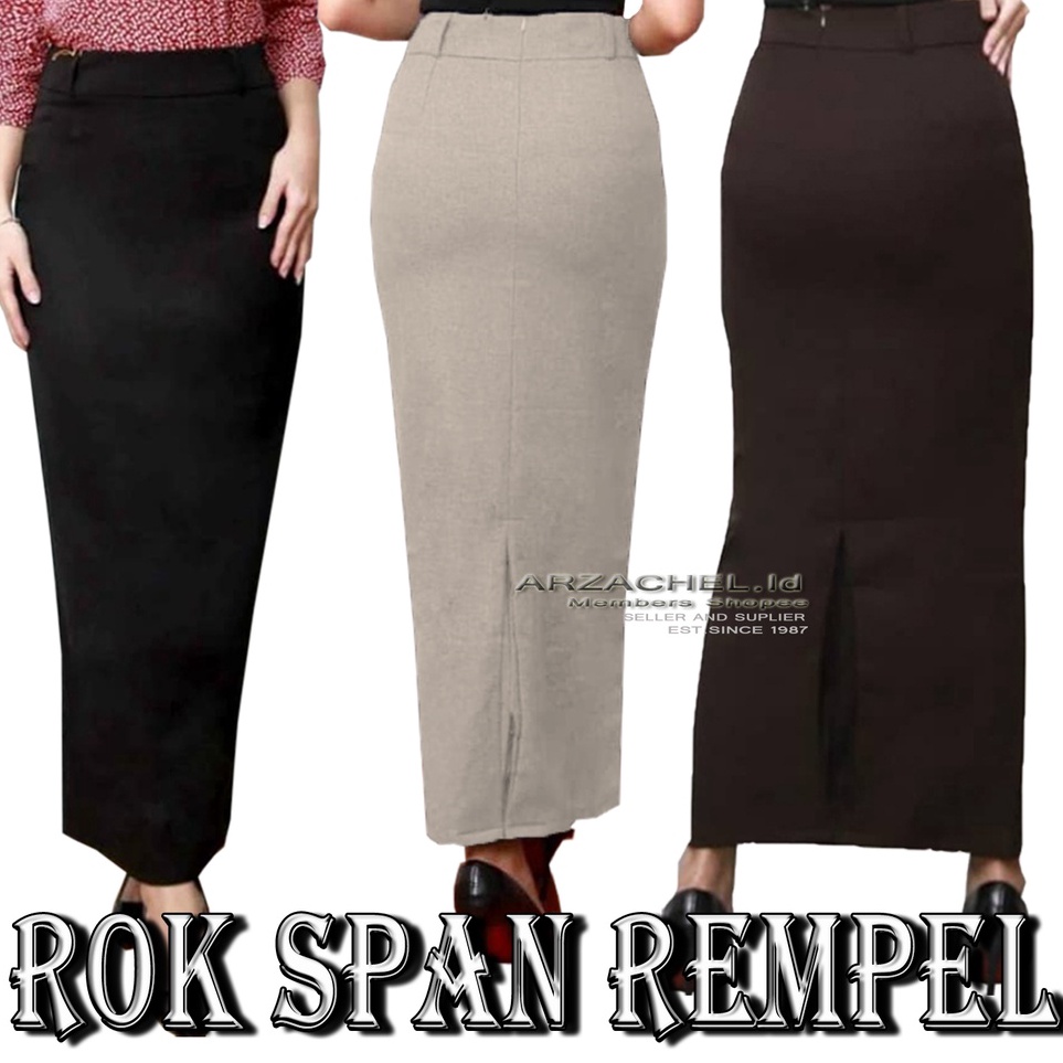 Jual Jual Rok Kerja Wanita Panjang Model Rempel Belakang / Rok Formal ...
