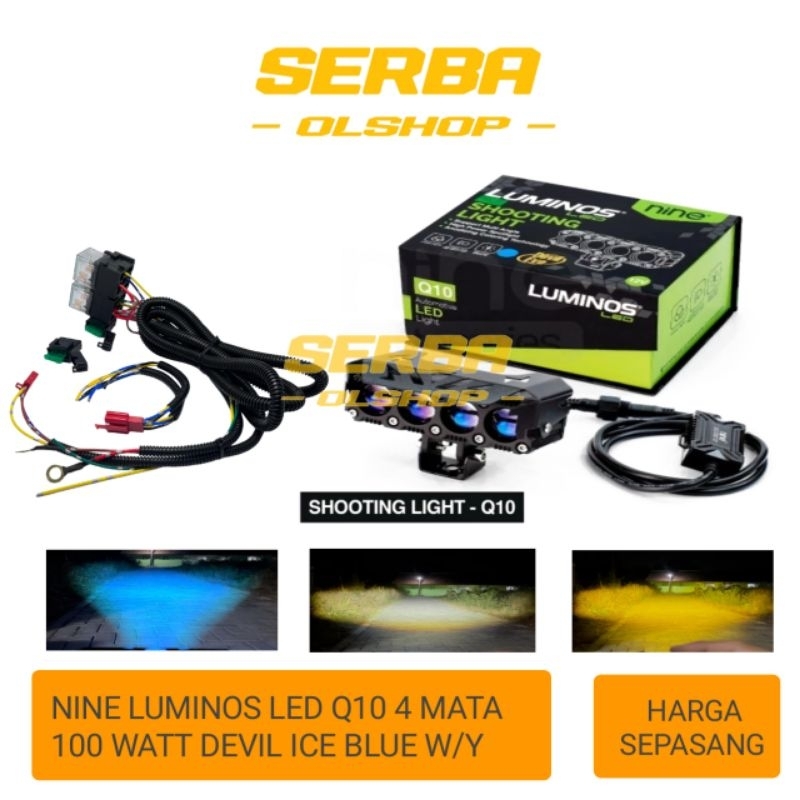 Jual Nine Luminosled Sepasang Lampu Sorot Paket Lengkap Relay Q