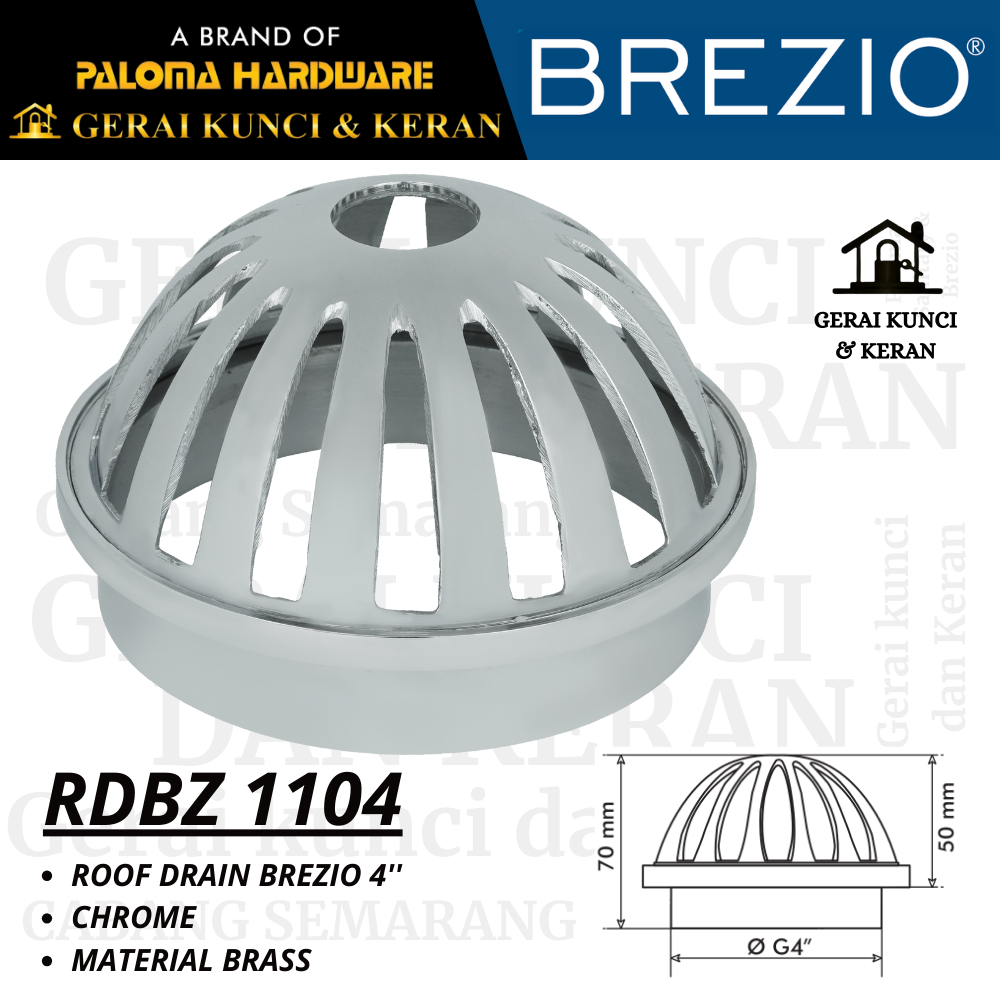 Jual BREZIO RDBZ 1104 4" ROOF DRAIN Saringan Talang Air Saringan Dak ...