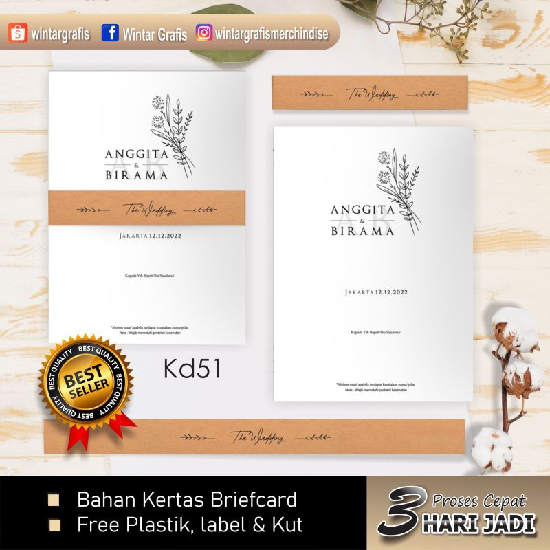 Jual [Wintar Grafis] Undangan Pernikahan |Undangan Tasyakuran| Undangan