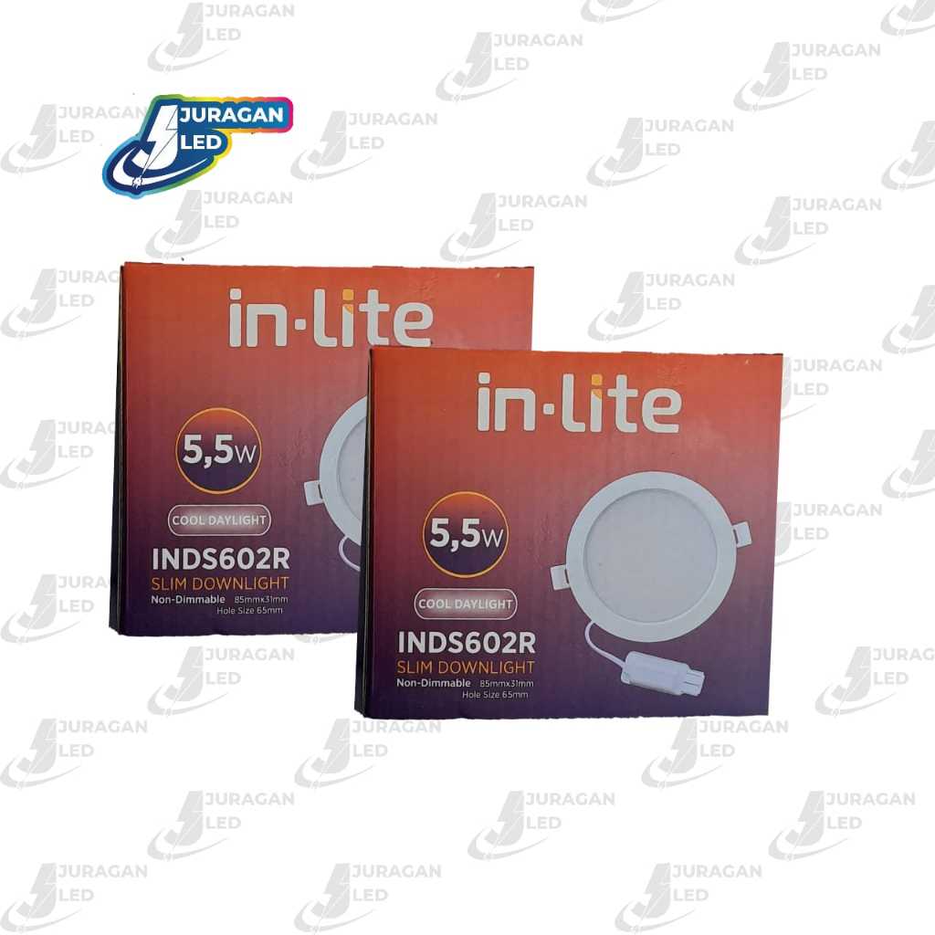 Jual Inlite Led Lampu Slim Downlight Inds602r 5 5w Shopee Indonesia