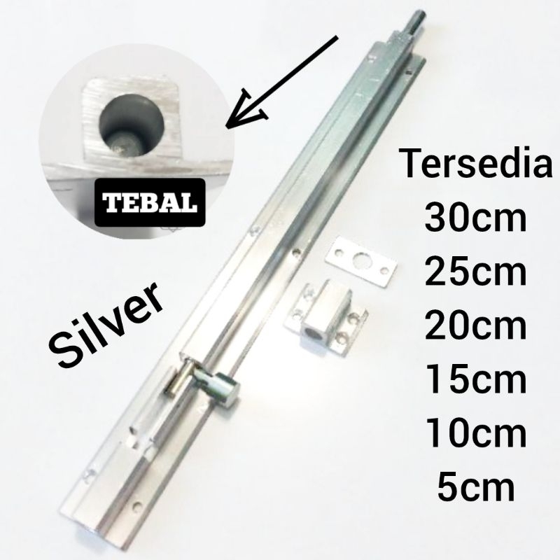Grendel pintu rumah 15cm / Kunci pintu panjang 10cm 5cm Aluminium