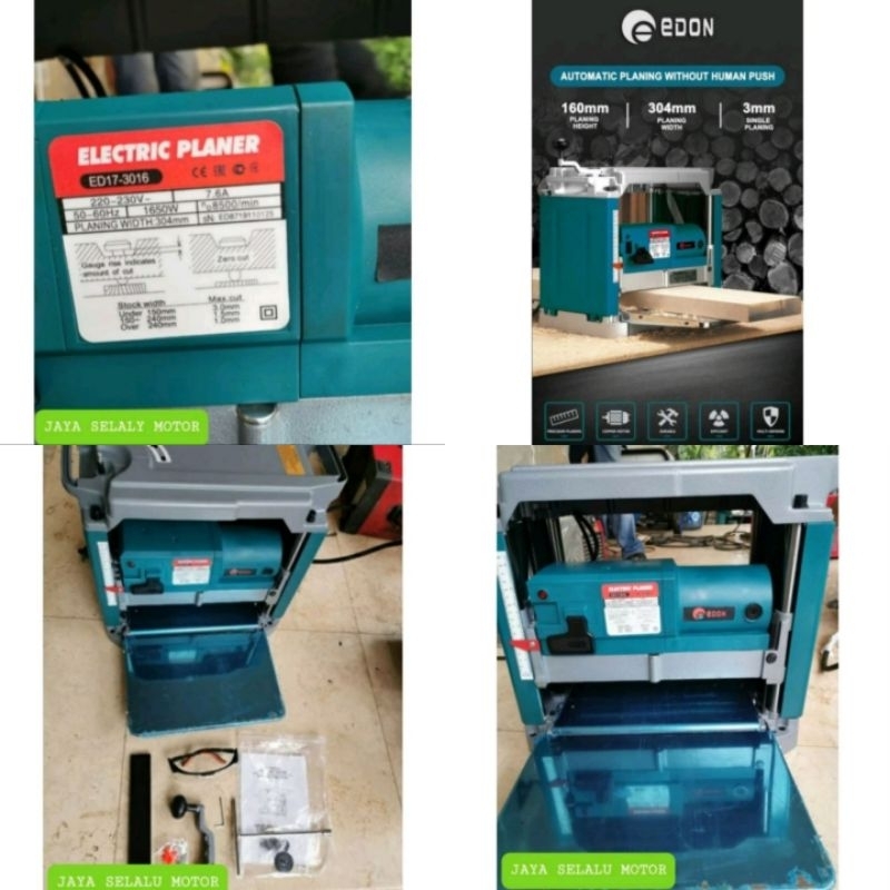 Jual Mesin Serut Kayu Electric Planner EDON ED17-3016 Mesin Ketam ...