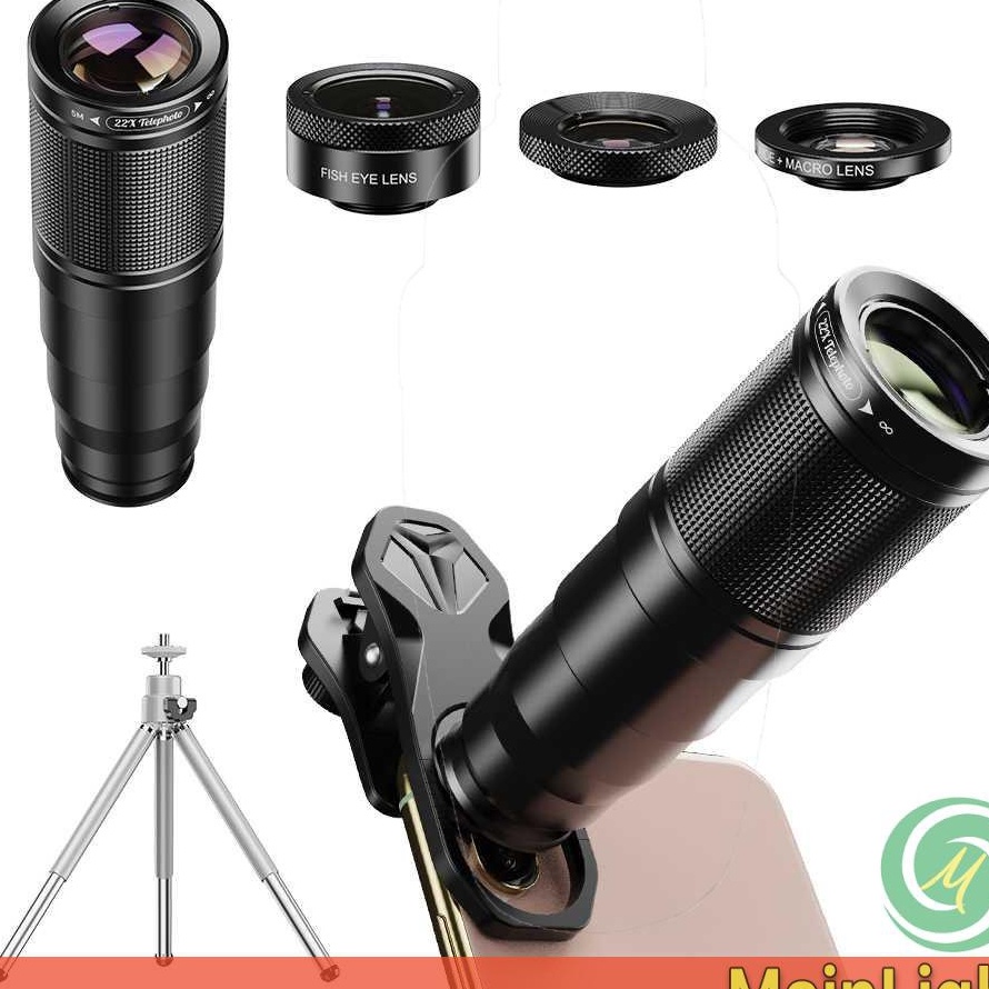Jual Promo!! APEXEL Telezoom 22x Lensa HP 4in1 Wide Macro Fisheye ...