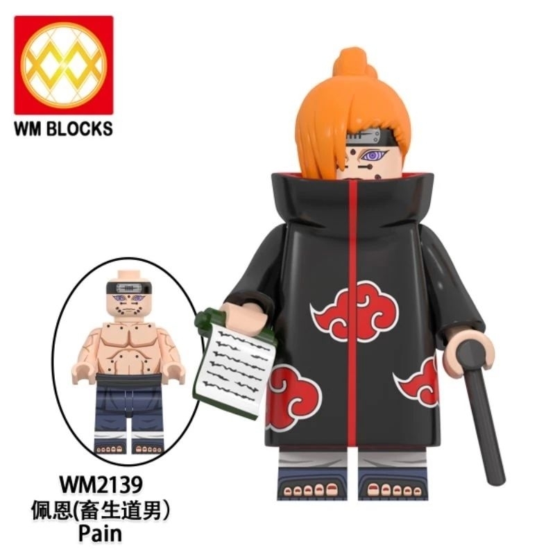 Jual Mini Action Figure Pain Akatsuki Anime Naruto Brick Mainan Balok ...