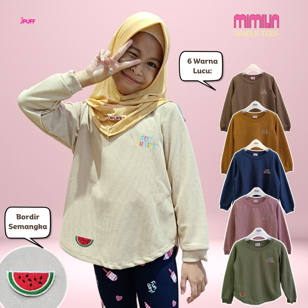 Jual JPUFF Mimilin Top | Atasan Blus Anak Perempuan Bordir Semangka ...