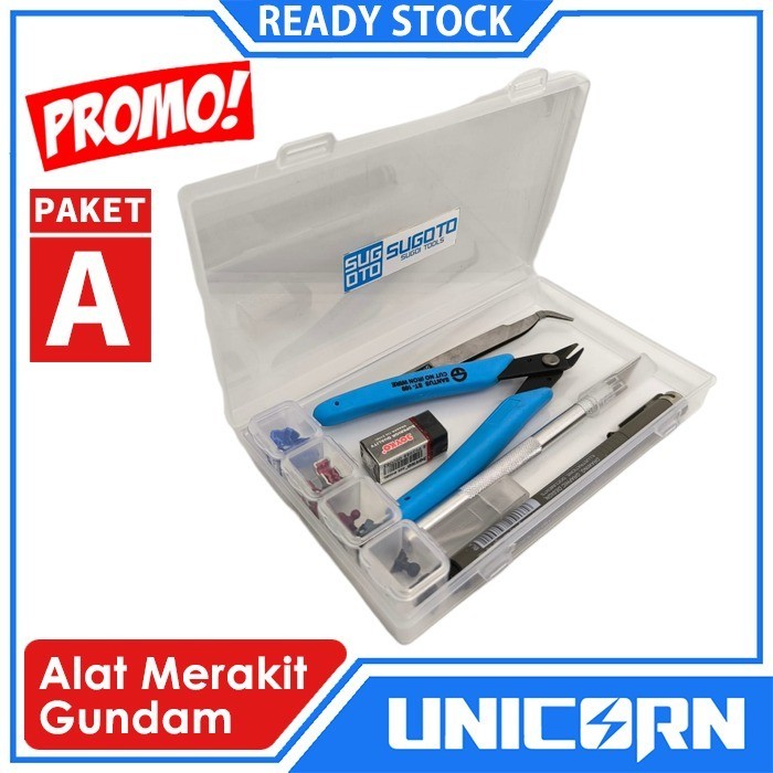Promo Paket Komplit 19 in 1 Gunpla Tools Rakit Gundam Tool Kit Set