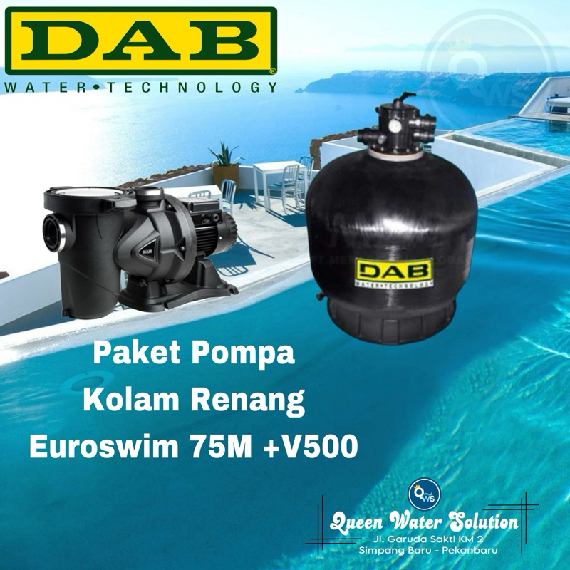 Jual Paket Pompa Kolam Renang DAB Euroswim 75M + Sand Filter DAB V500 ...