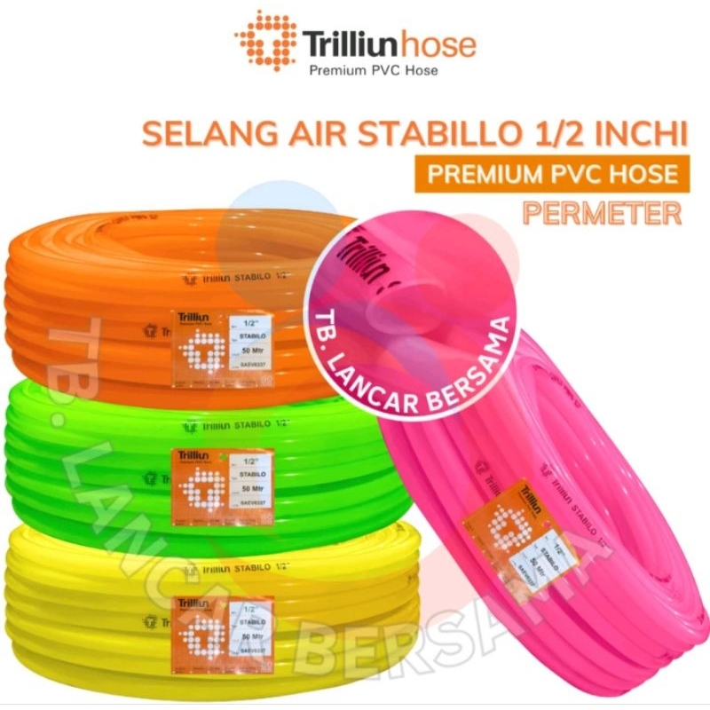 Jual Selang Air Stabillo Trilliun Uk Inch Lentur Elastis Meter Roll Shopee