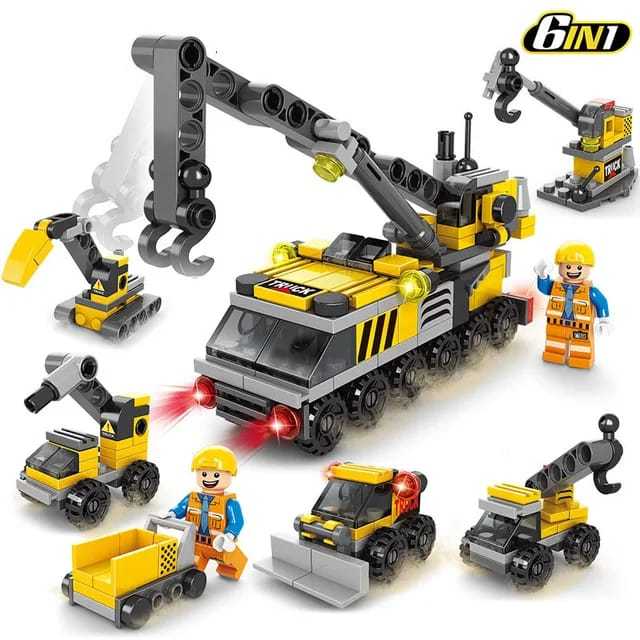Jual COD Building block brick 6 in 1 miniature puzzle mainan edukasi ...