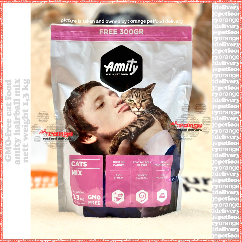 Jual amity CATS MIX hairball 1,3 kg gmo free kitten and adult premium