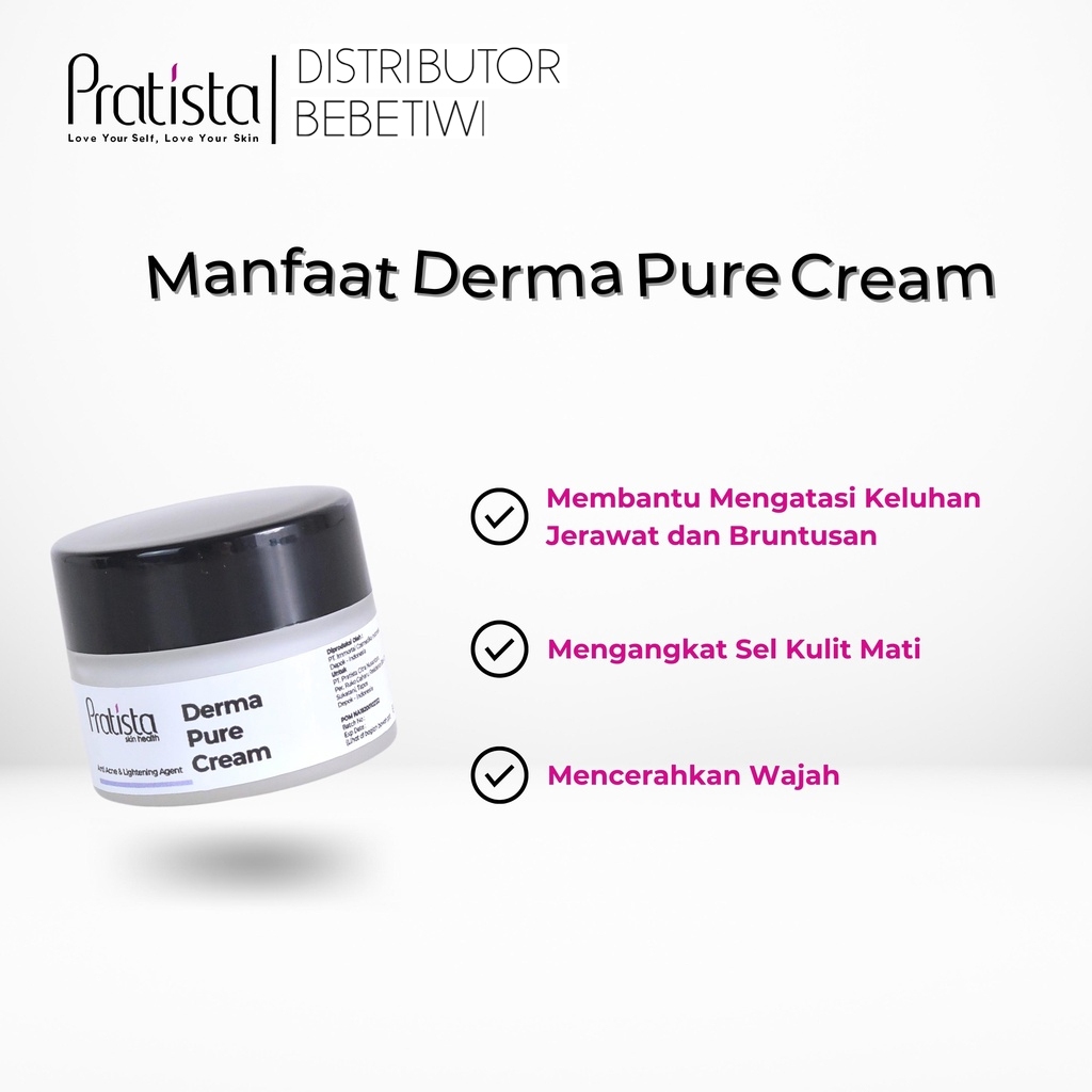 Jual Pratista - Derma Pure Cream (Untuk Jerawat Bruntusan) | Shopee ...