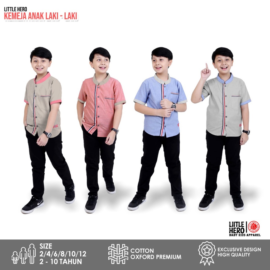 Jual Kemeja Anak DISTRO Little Hero Anak Laki-Laki yg Lagi Hits ...