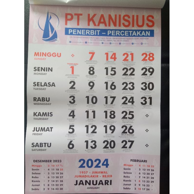 Jual KALENDER DINDING LITURGI KANISIUS 2024 | Shopee Indonesia