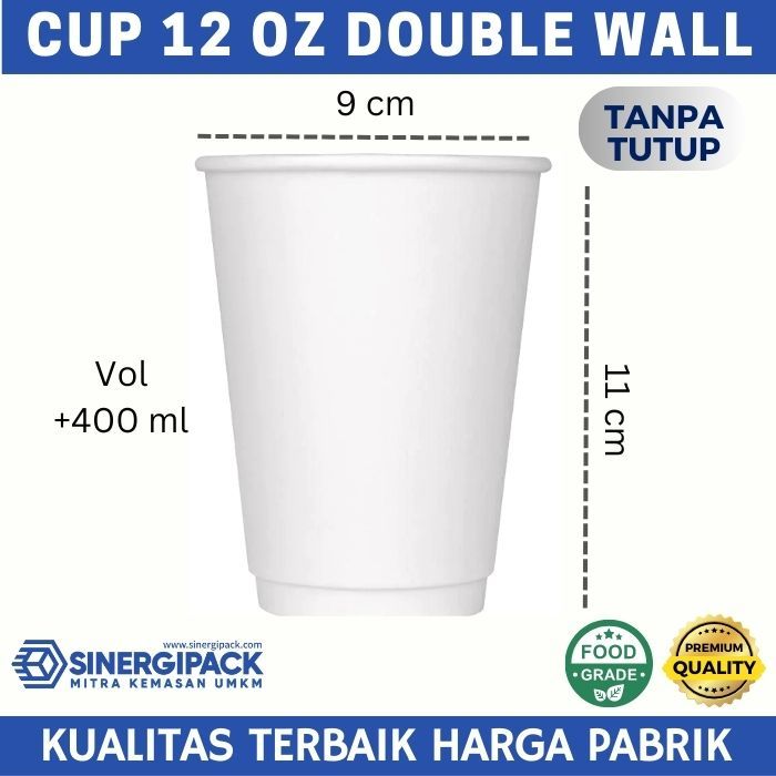 Jual Paper Cup 12 Oz Double Wall Gelas Kertas Kopi 12oz Shopee Indonesia 8795