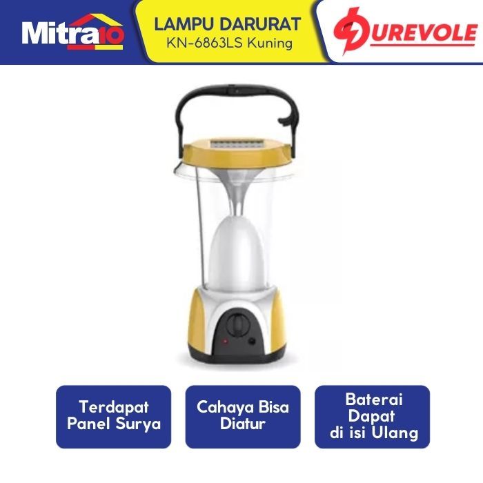 Jual Durevole Lampu Darurat KN-6863LS Kuning | Shopee Indonesia