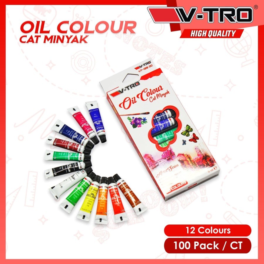 Jual Oil Colour / Cat Minyak V-Tro - 12 Colors | Shopee Indonesia