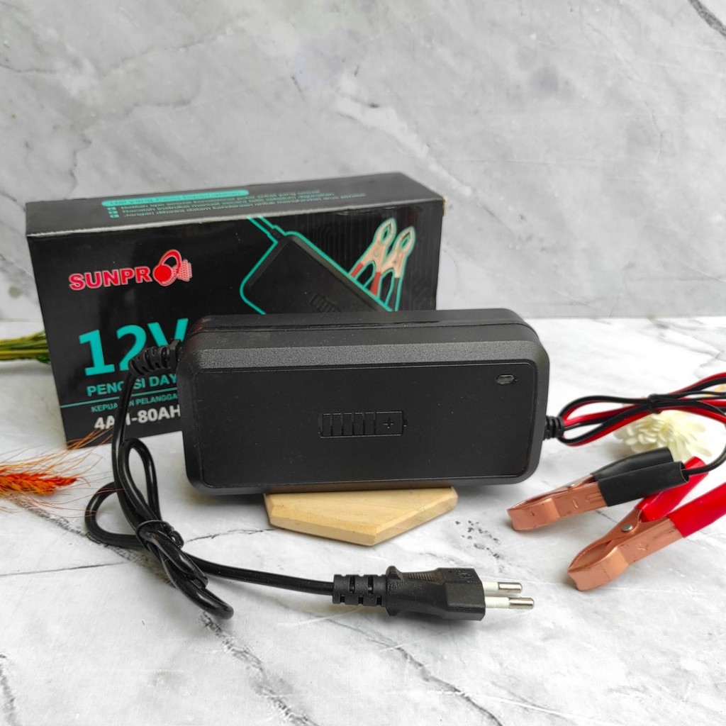 Jual Charger Aki/ Cas Aki Portable Sunpro 12V 5A 12V5A | Shopee Indonesia