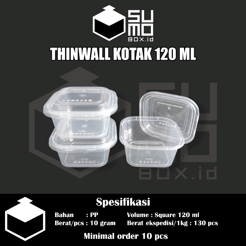 Jual Thinwall Square Mini 120ml Kotak Plastik Kecil Wadah Dessert Puding Shopee Indonesia 7831