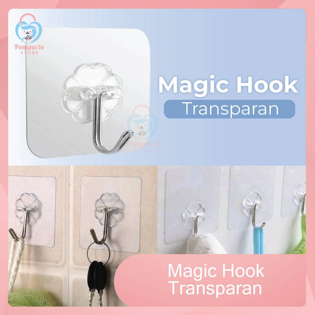 Jual Magic Hook J Transparan (Gantungan Dinding Besi) | Shopee Indonesia