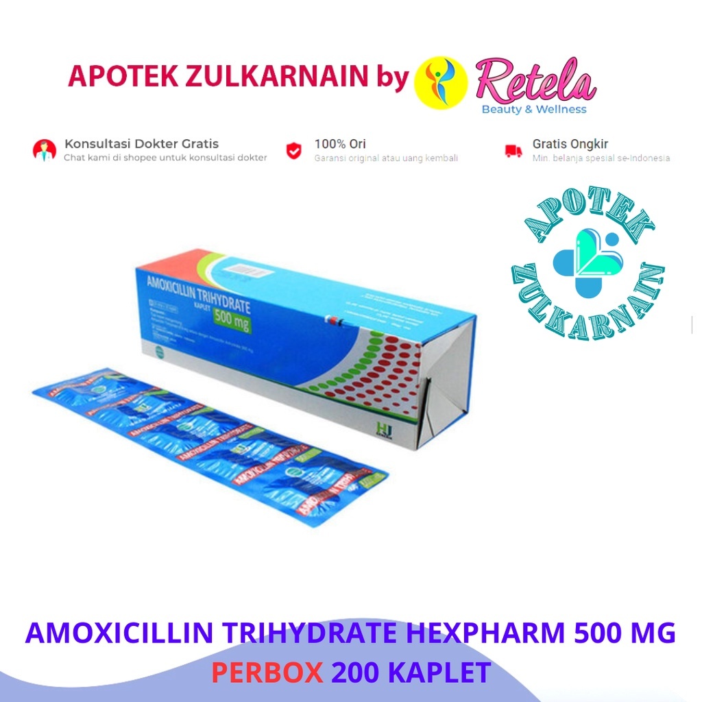 Jual Amoxicillin 500 Mg 1 Box 200 Kaplet | Shopee Indonesia