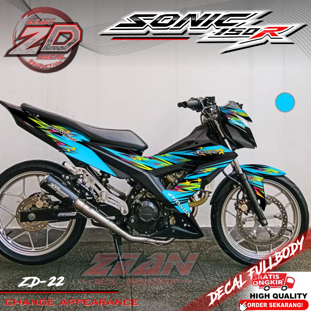 Jual (COD) TERBARU Decal Sticker Honda Sonic 150R New Full body