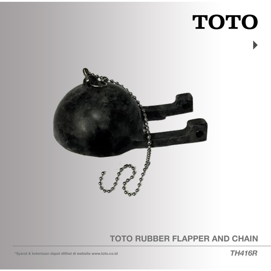 Jual TOTO TH416R Rubber Flapper & Chain for TX216C - Karet & Rantai ...