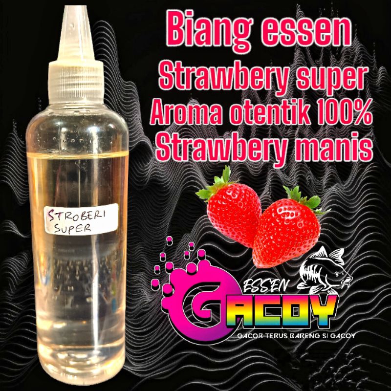 Jual Biang Essen Strawbery Kualitas Super Aroma Super Strong Cocok Sgala Jenis Ikan Air Tawar