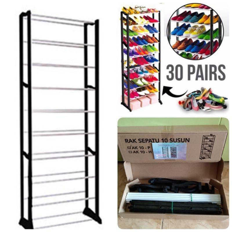 Jual LUCKYMARTID Rak Sepatu Susun 10 tingkat Amazing Shoes Rack ...