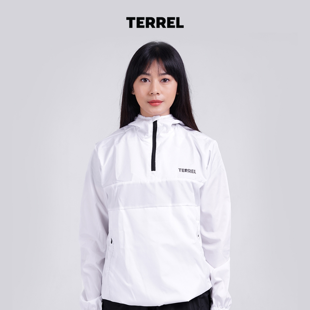 Jual Terrel Women Basic Cagoule White Olah Raga Gym Lari Running