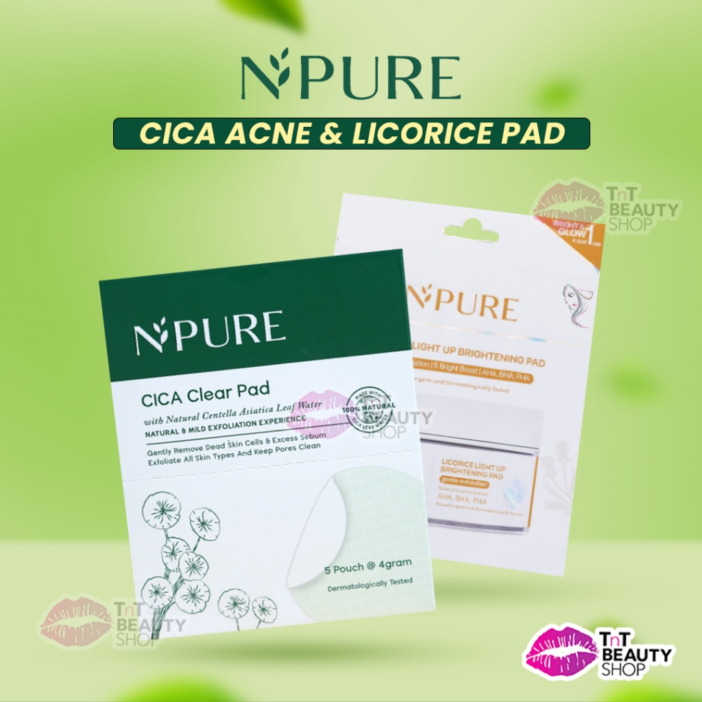 Jual NPURE Acne Clear Pad Cica Sachet / Licorice Light Up Brightening