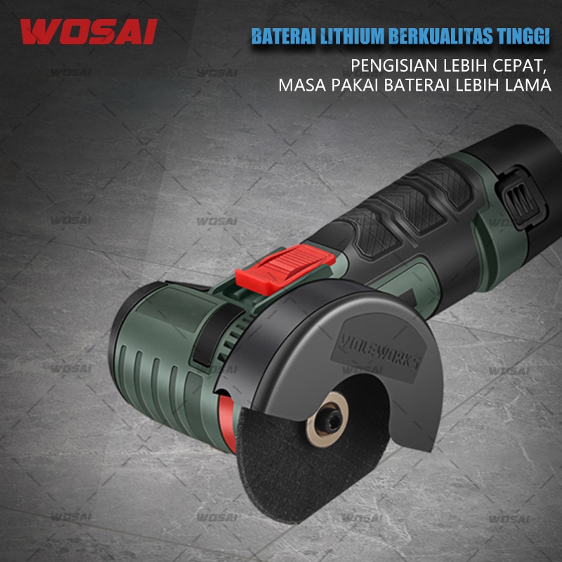 Jual WOSAL 24V Mesin Gerinda Brushless Angle Grinder Cordless Mesin ...