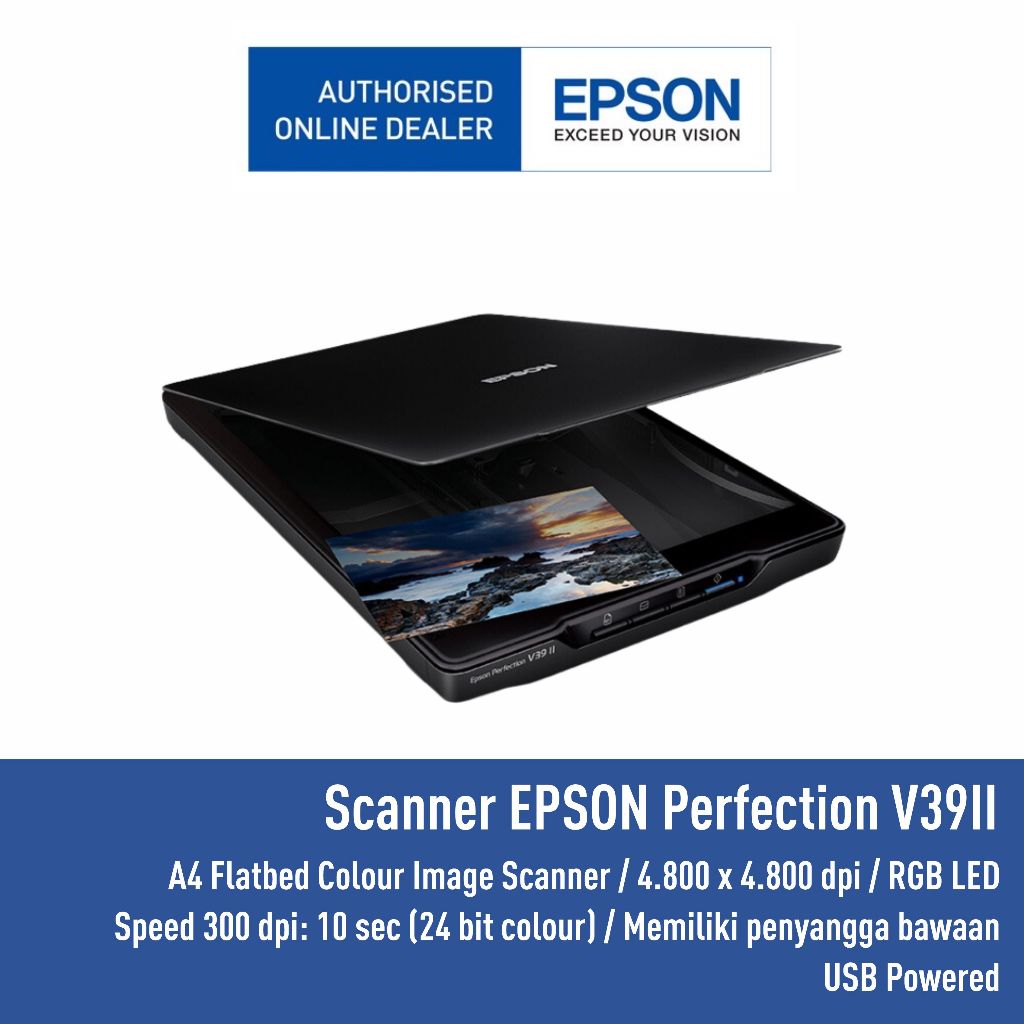 Jual Scanner Epson Perfection V39ii V39 Ii V 39 Ii Pengganti V39 Flatbed A4 Shopee Indonesia 3453