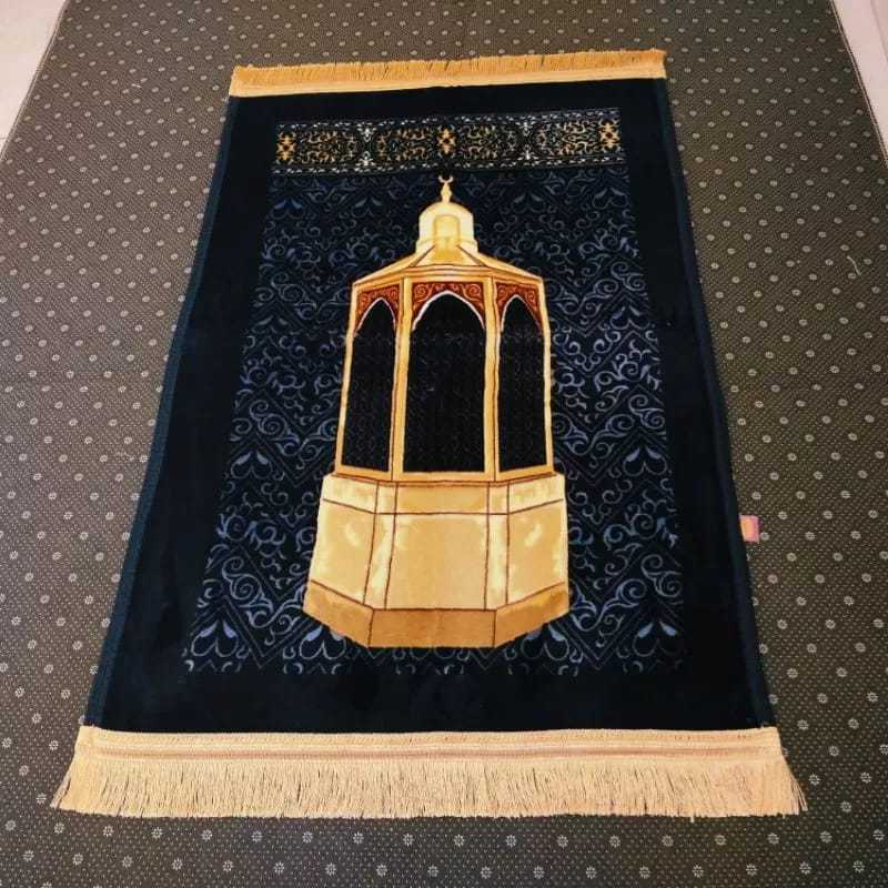 Jual Sajadah Motif Kiswah Kakbah Raudah Bahan Tebal Parlengkapan Shalat ...