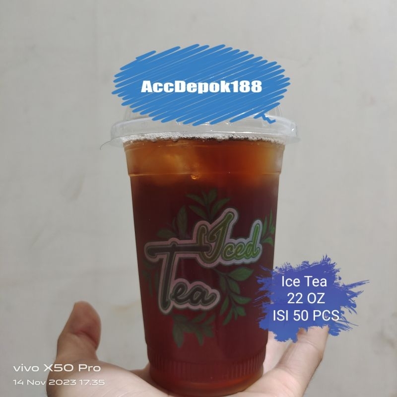 Jual Gelas Es Tea Cup Teh Manis Gelas A Cup Of Tea Merek Starindo Ukuran 22oz And 16oz Isi 50 3354