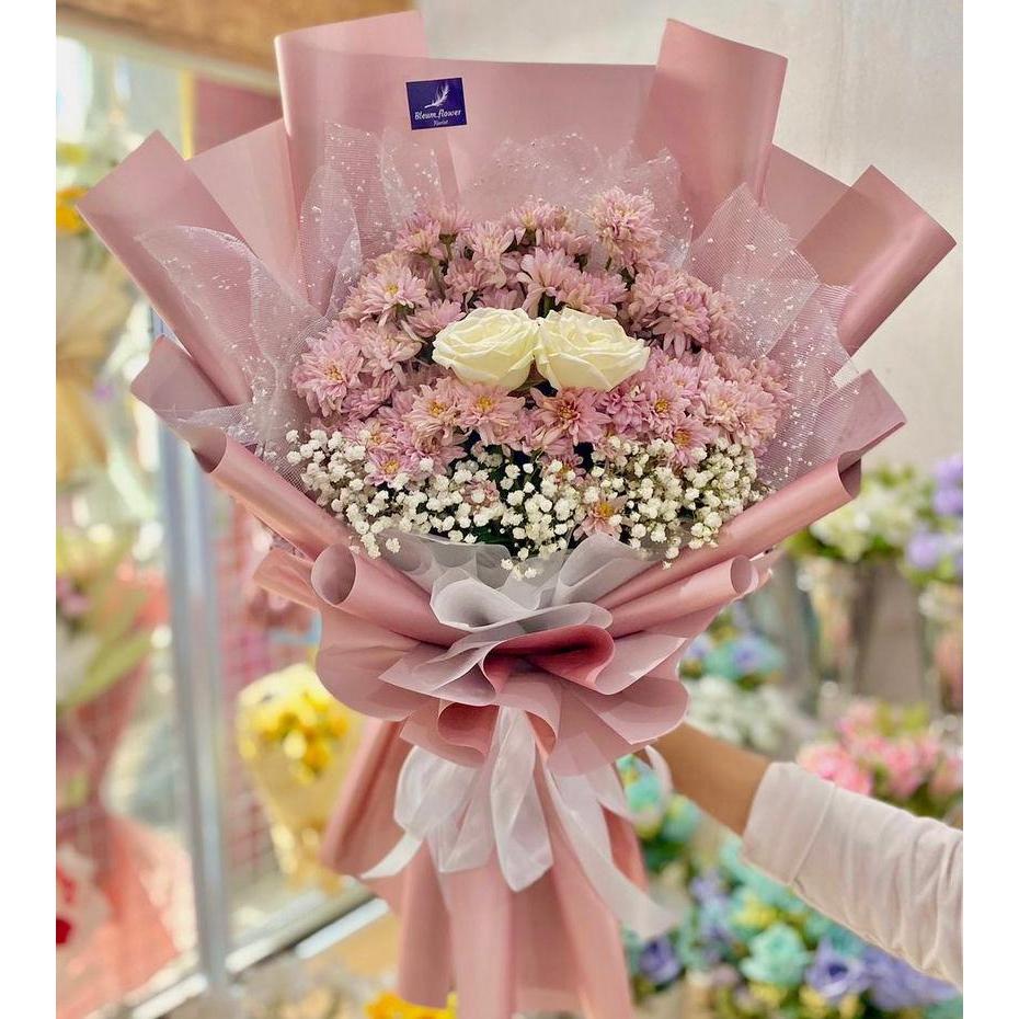 Jual fresh flowers bouquet / flowers bouquet jogja / buket wisuda jogja