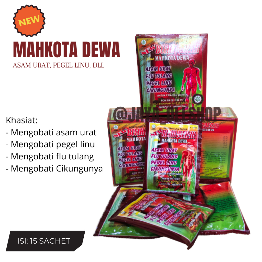 Jual Buah Merah Plus Mahkota Dewa Merah Isi 15 Sachet Serbuk Shopee