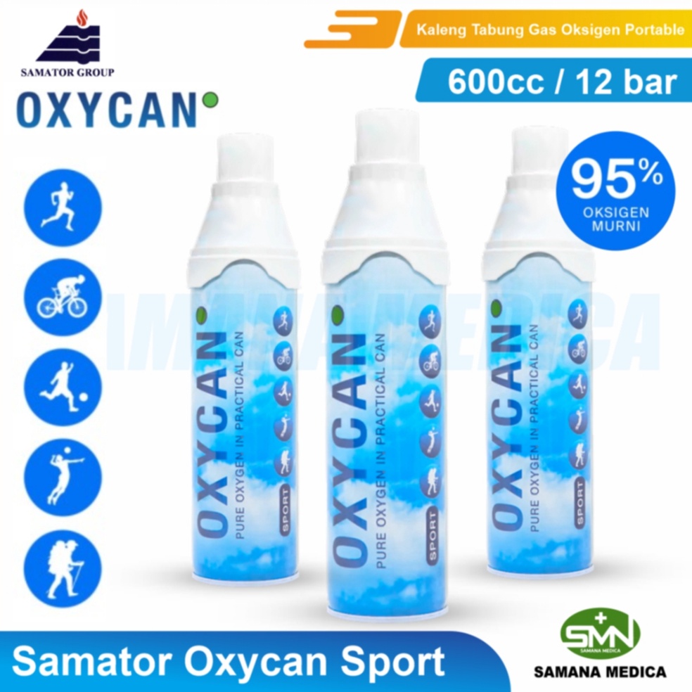 Jual 7.7 SALE Samator Oxycan Sport 600 Cc - Kaleng Tabung Gas Oksigen ...