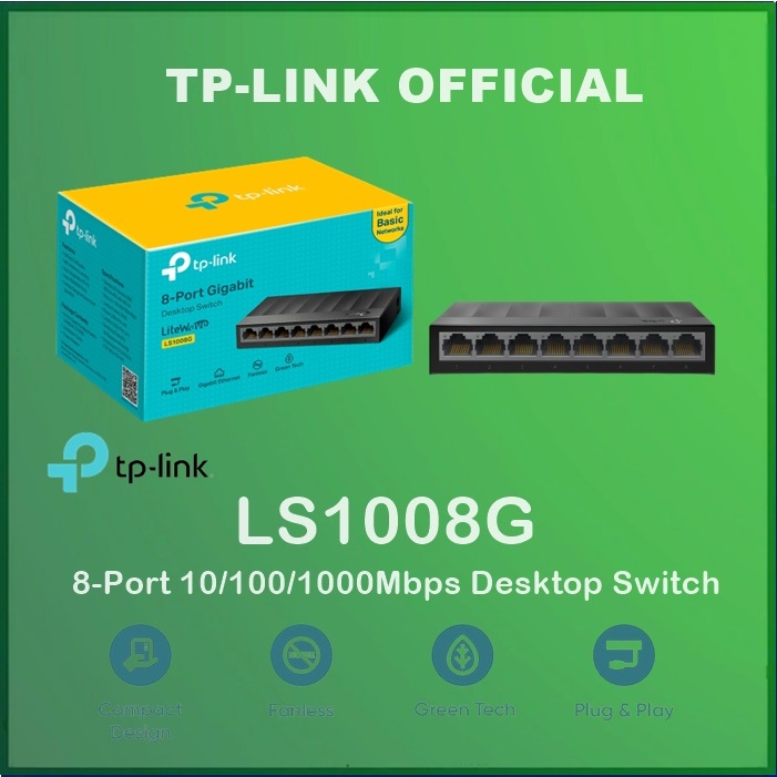 Jual Tp Link 8 Port Ls1008g Gigabit Tplink Desktop Switch Hub Ls1008 G Shopee Indonesia 6290