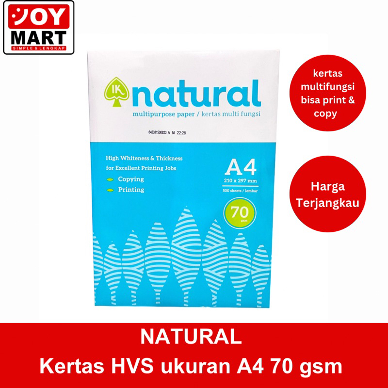 Jual Kertas Hvs A4 70 Gram Hvs A4 Murah 100lembar Kertas Fotocopy