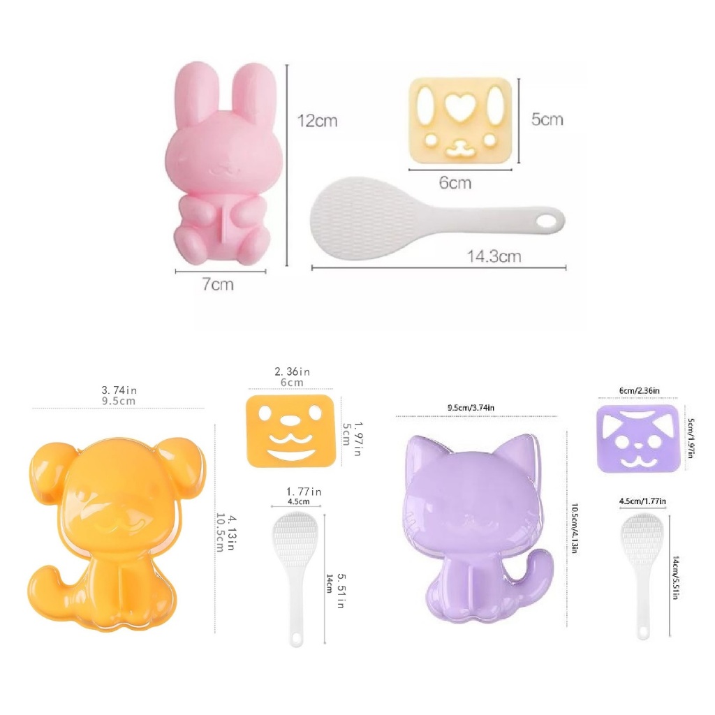 Jual Cetakan Bento Nasi Curry Rice Onigiri Sushi Mold Bentuk Animal ...