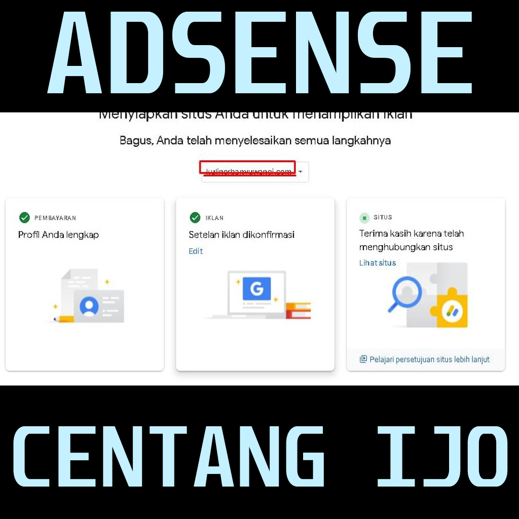 Jual AKUN ADSENSE CENTANG IJO ANTI DUPLIKAT MUDAH ACC | Shopee Indonesia