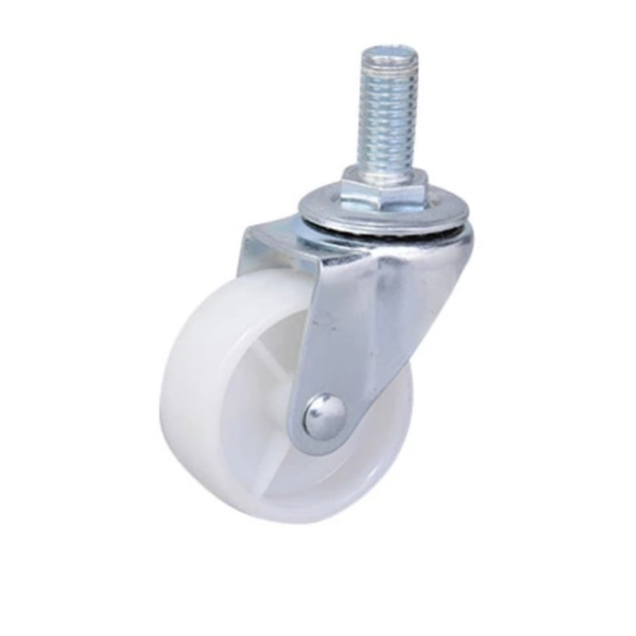Jual TRJ 2Inch 50x21mm M12 Roda Caster Troli Nilon Drat Tusuk Hidup ...