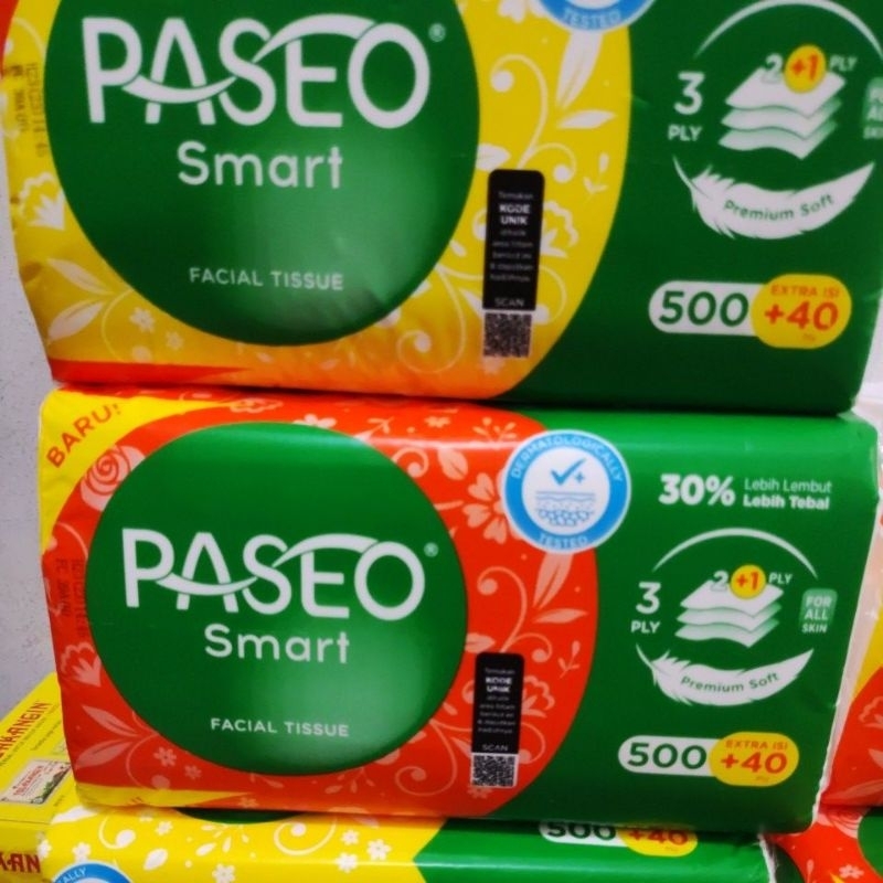 Jual Tisu Paseo Smart 500+40 ply(3ply) premium soft | Shopee Indonesia