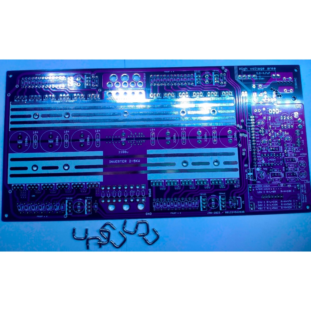 Jual PCB INVERTER 24 mosfet PSW PURE SINE WAVE UP TO 3000W 3KVA EGS002