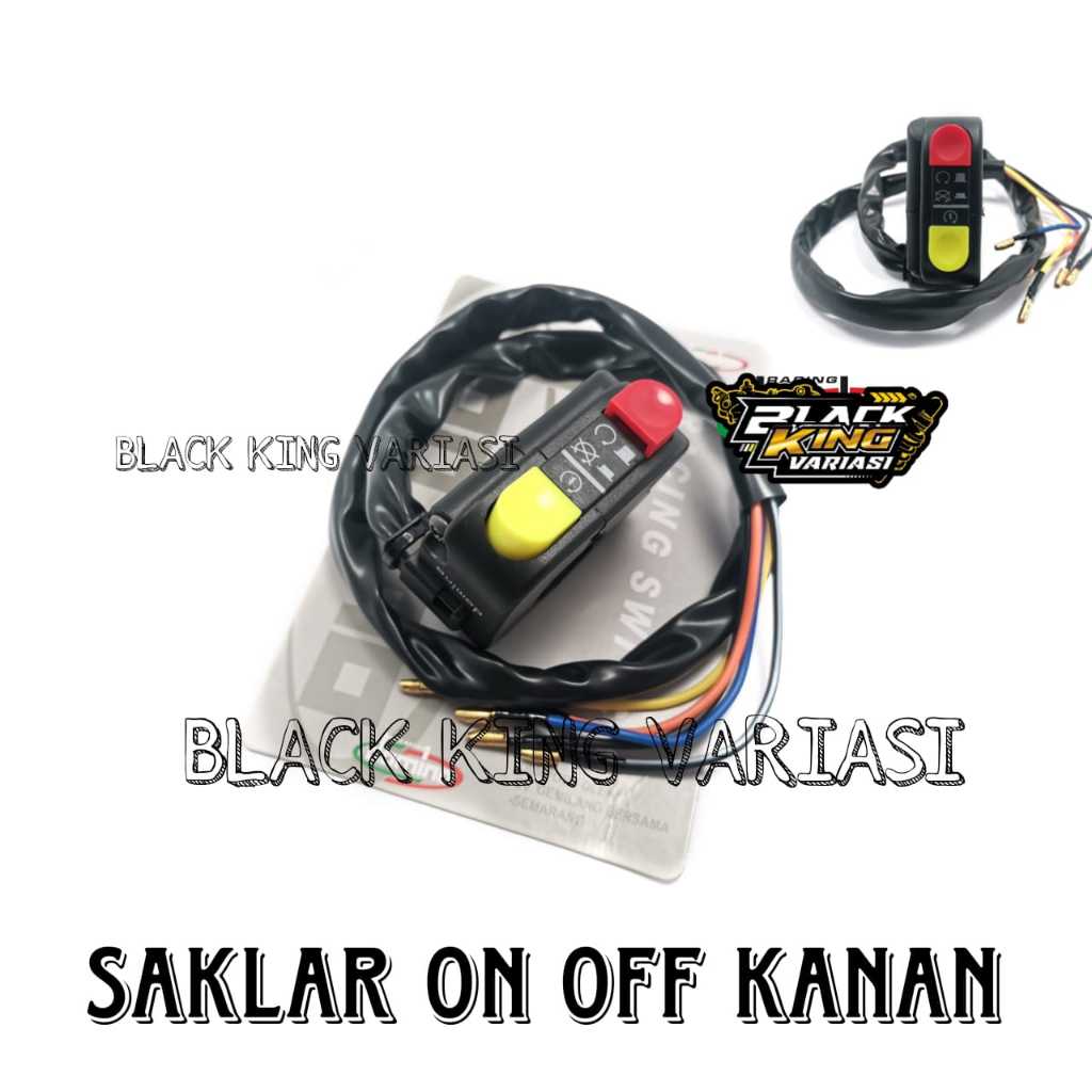 Jual Saklar Kanan On Off Plus Stater Tombol Merah Kuning Saklar On Off Domino Kanan Saklar