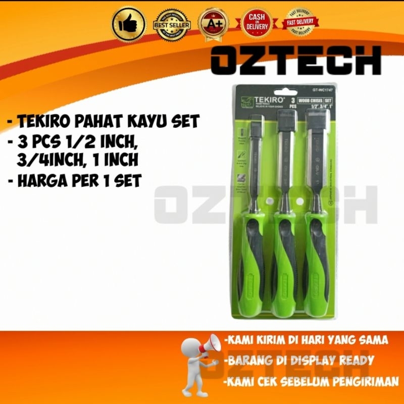 Jual Pahat Kayu Tekiro Set 3pcs Tatah Kayu Set 1 2 3 4 1 Inch